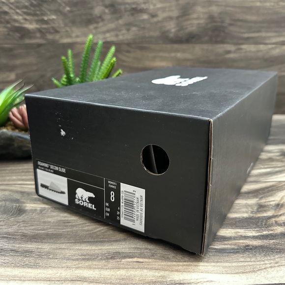 NIB Sorel Roaming Decon Leather Slide Sandal Sea Salt - Picture 12 of 12